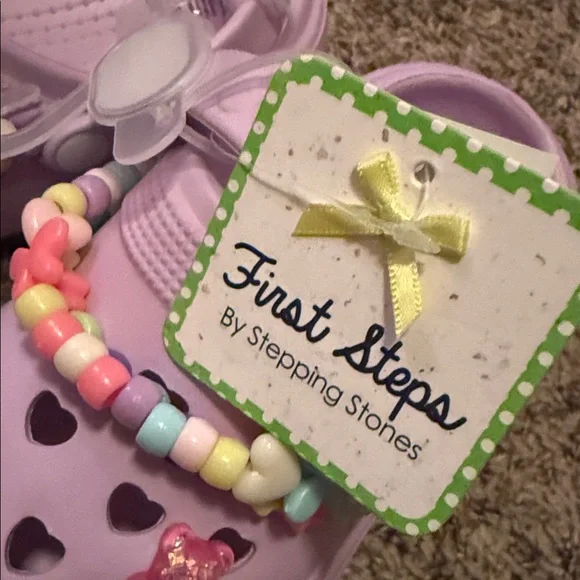 Kids Lavender Heart Sandals - Picture 2 of 7